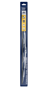 Stainless Steel Wiper Blades 16, 18, 22 and 24 Inch