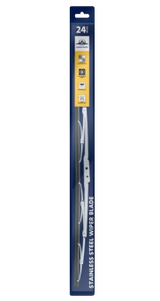 Stainless Steel Wiper Blades 16, 18, 22 and 24 Inch