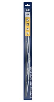 Stainless Steel Wiper Blades 16, 18, 22 and 24 Inch